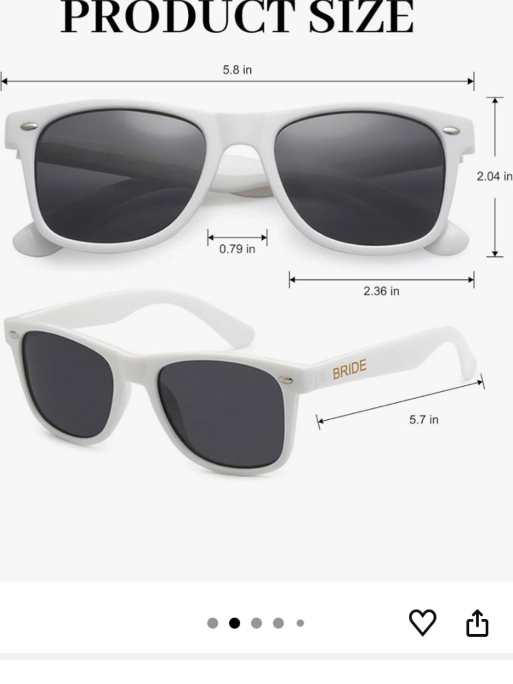 White Polarized Women’s Sunglasses